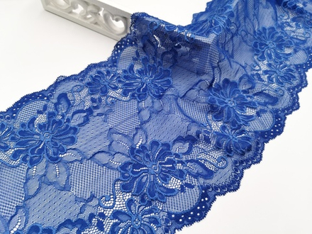 Эластичное кружево, синий, 22см (Артикул: EK-1030), м