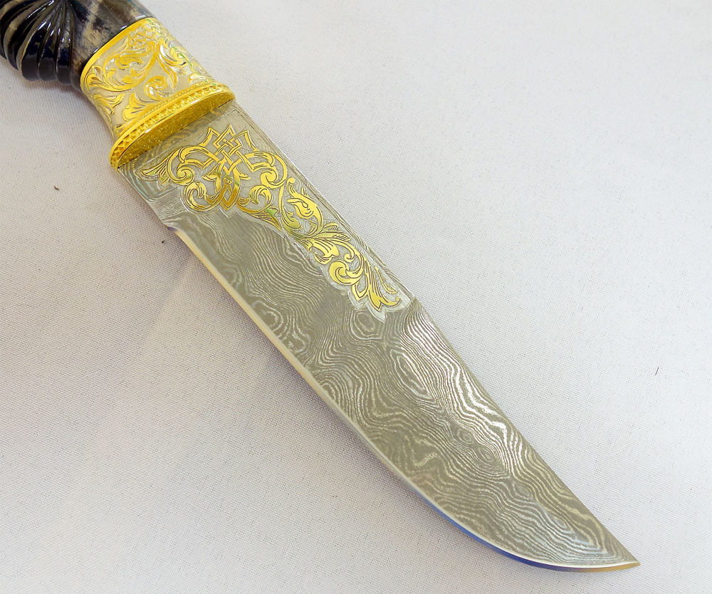 Дамасский нож "Медведь" /в коробке/