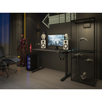 Стол для компьютера (для геймеров) с электроприводом и RGB-подсветкой FoxGear FG-IE-47B (ширина 120 см)