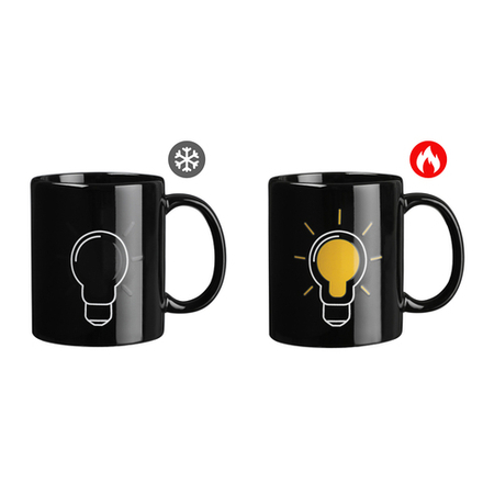 MILLIMI Лампочка Кружка 350мл с терморисунком, керамика