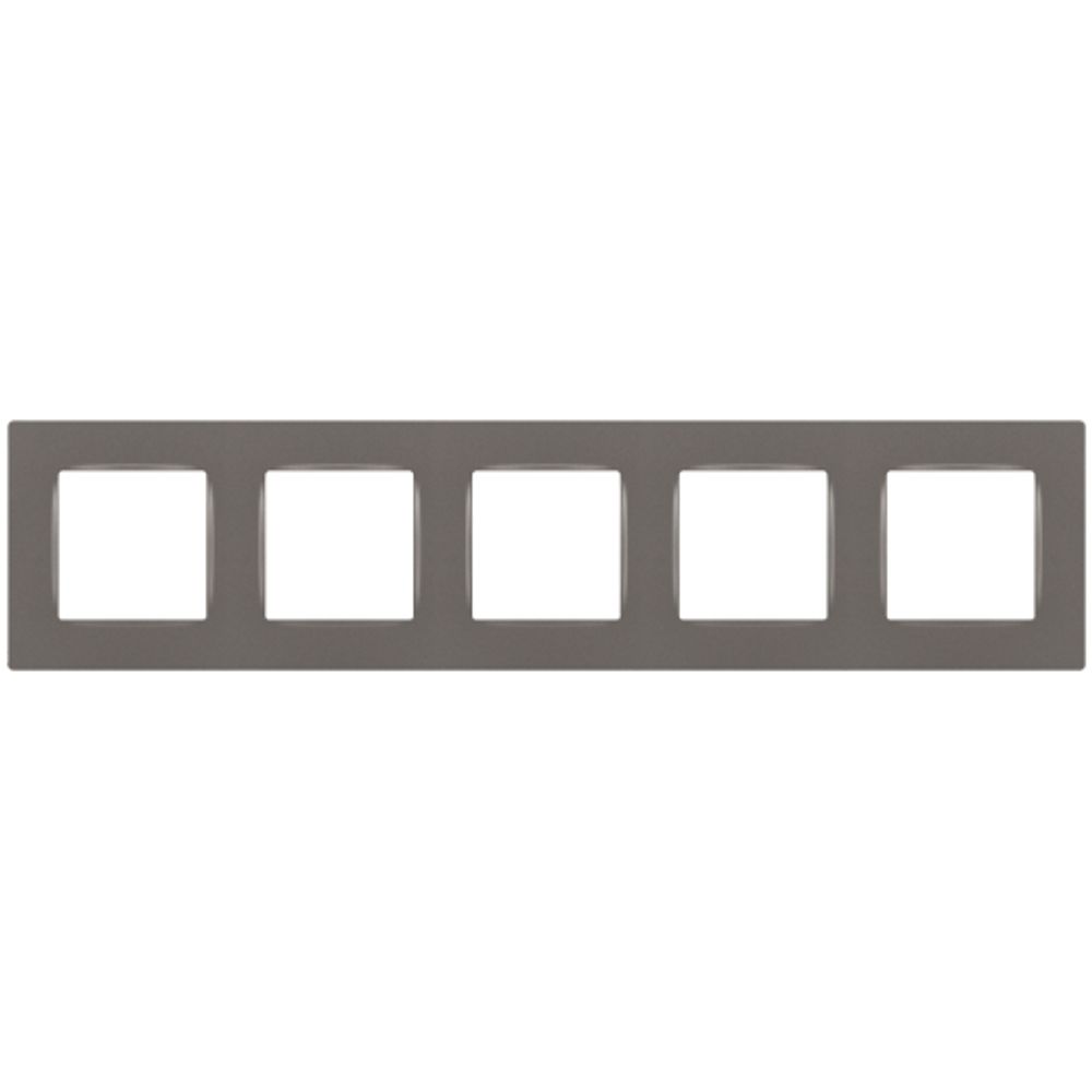 Рамка для розеток и выключателей ЭРА Серия 12 12-5205-16 на 5 постов, Классик, титан