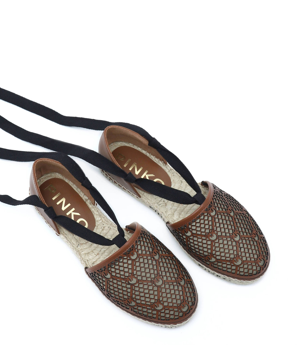 Кожаные эспадрильи angelica Pinko - коричневый(1H2119 Y86A)