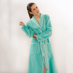 Халат велюровый Cawo 4321 бирюзовый Германия