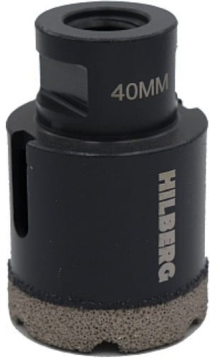 Коронка алмазная по керамике и керамограниту Super Hard (40 мм; M14) Hilberg HH640