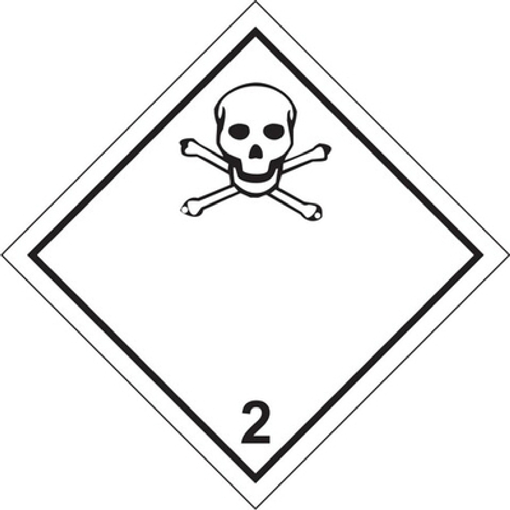 Знак-наклейка "Токсичные газы"