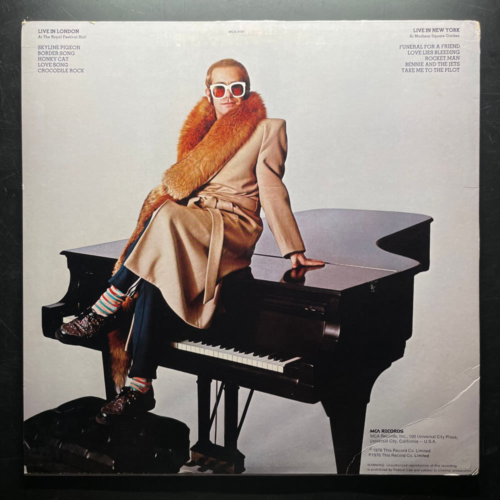 Elton John ‎– Here And There (США 1976г.)