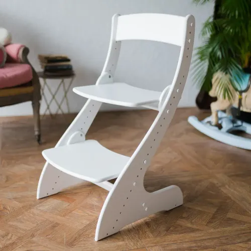 Растущий стул "ПАВЛИН", белый