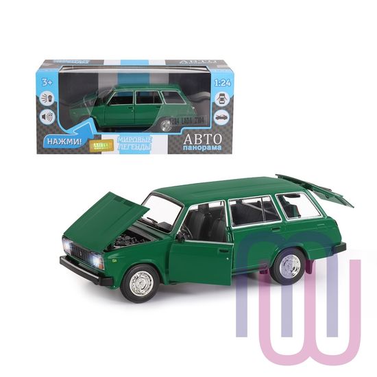 МОДЕЛЬ МАШИНЫ 1/24 ВАЗ 2104 ЗЕЛЕНЫЙ