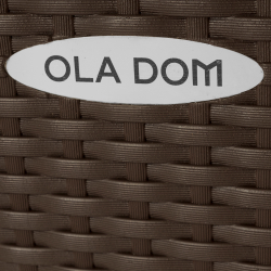 Кашпо с автополивом напольное Rattan Ola Dom, 14 литров. Цвет: Коричневый.