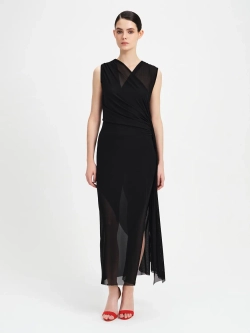 Платье черное из сетки OLA OLA