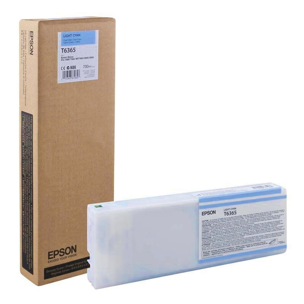 Картридж EPSON C13T636500 (T6365) для Stylus Pro 7890/7900/9890/9900 светло-голубой 700мл.