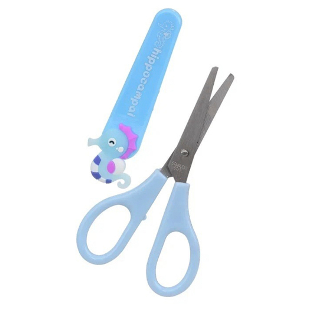 Ножницы детские Basir, с морским коньком, 13.5 см, в чехле, ассорти