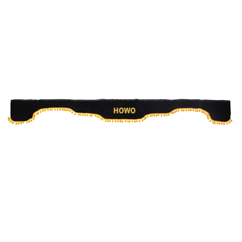 Ламбрекен HOWO (флок, черный, желтые шарики) 230см