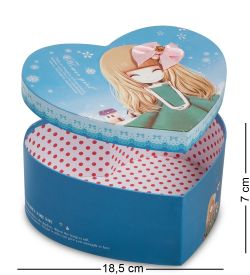 WG-69/2-B Коробка подарочная «Сердце» цв.голубой