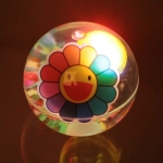 Мяч 6,5 см «Радужный цветочек» (попрыгун с водой и подсветкой) СТИКЕР НА ВЛОЖЕНИЕ