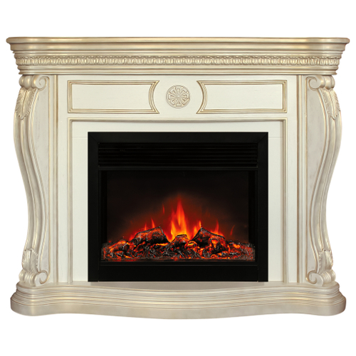 Каминокомплект Real Flame Barcelona 33 WT с очагом Moonblaze Deluxe Black