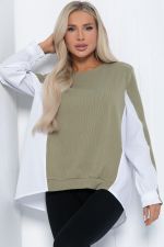 Джемпер Адина (оливково-белый) Б12209-5 LT Collection