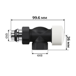 Набор термостатический осевой Royal Thermo Design 1/2quot;М30х1,5 (Черный)