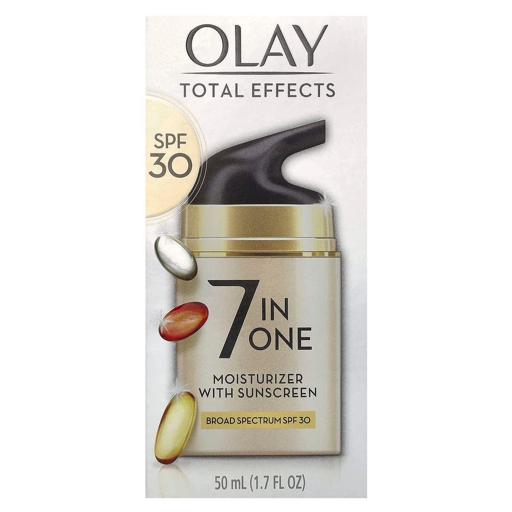 Olay, Total Effects, увлажняющий крем 7 в 1 с солнцезащитными свойствами, SPF 30, 50 мл (1,7 жидк. унции)