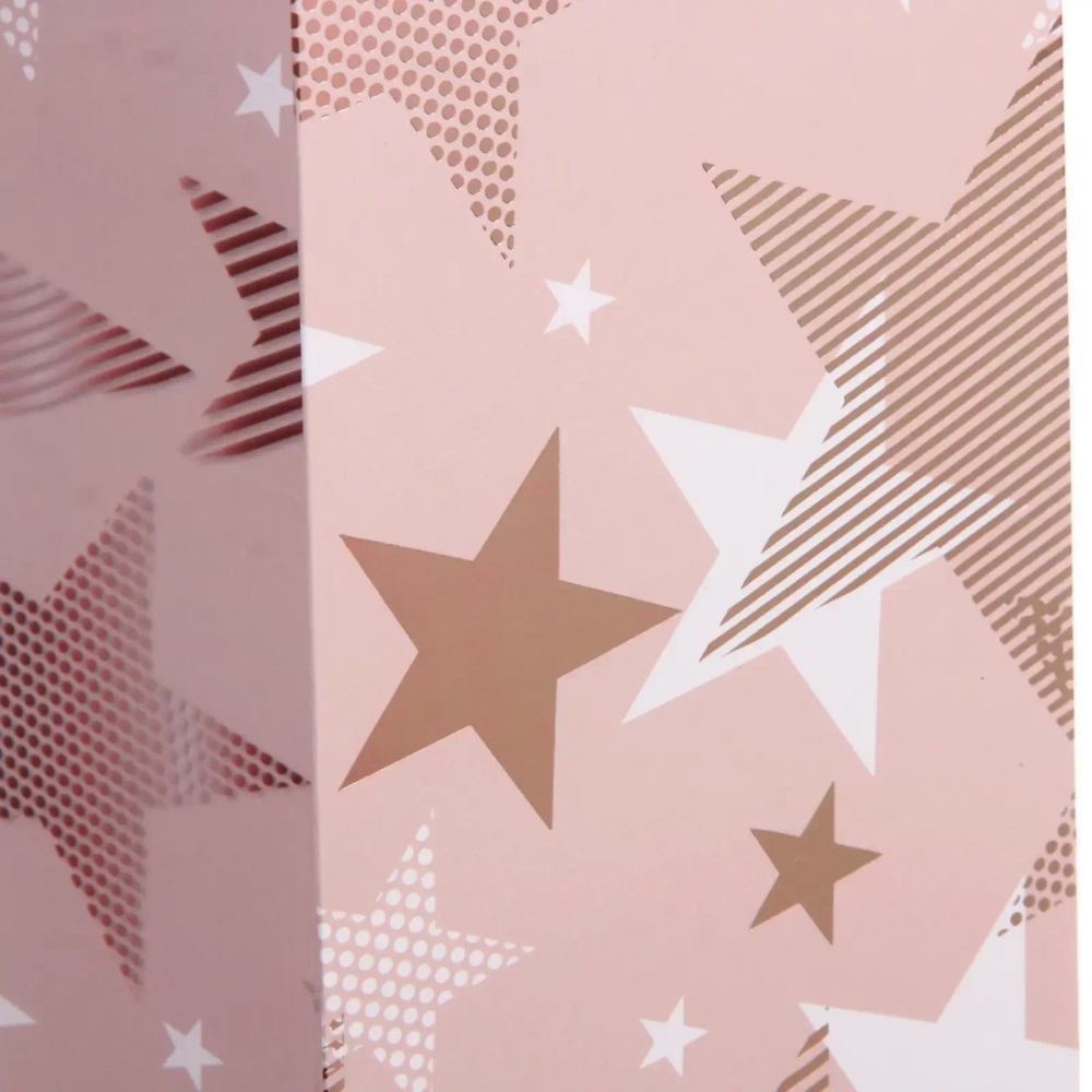 Пакет под бутылку «Волшебные звезды» 11*38*11 см, микс