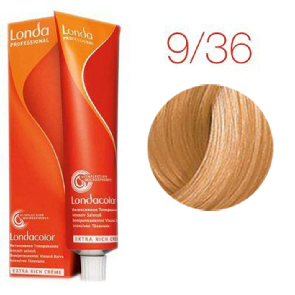 Londa Color инт.тонирование, 9/36 очень светлый блонд золотисто-фиолетовый, 60мл