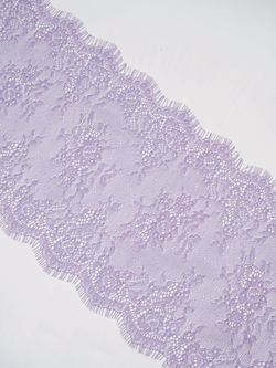 Кружево шантильи яркая лаванда с шампанью неэластичное ширина 22 см длина 1.45 м