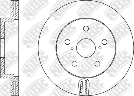 Тормозной диск передний NIBK RN-1122V