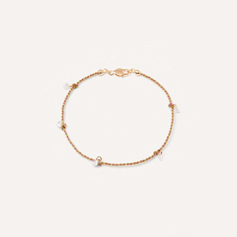 Анклет Плетеный Твой Цвет – Маленький кристалл