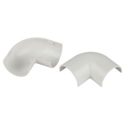 Поворот ЭРА T-90-KK-30-13-FW на 90 градусов для полукруглого кабель-канала белый 30х13мм 2шт/комплект