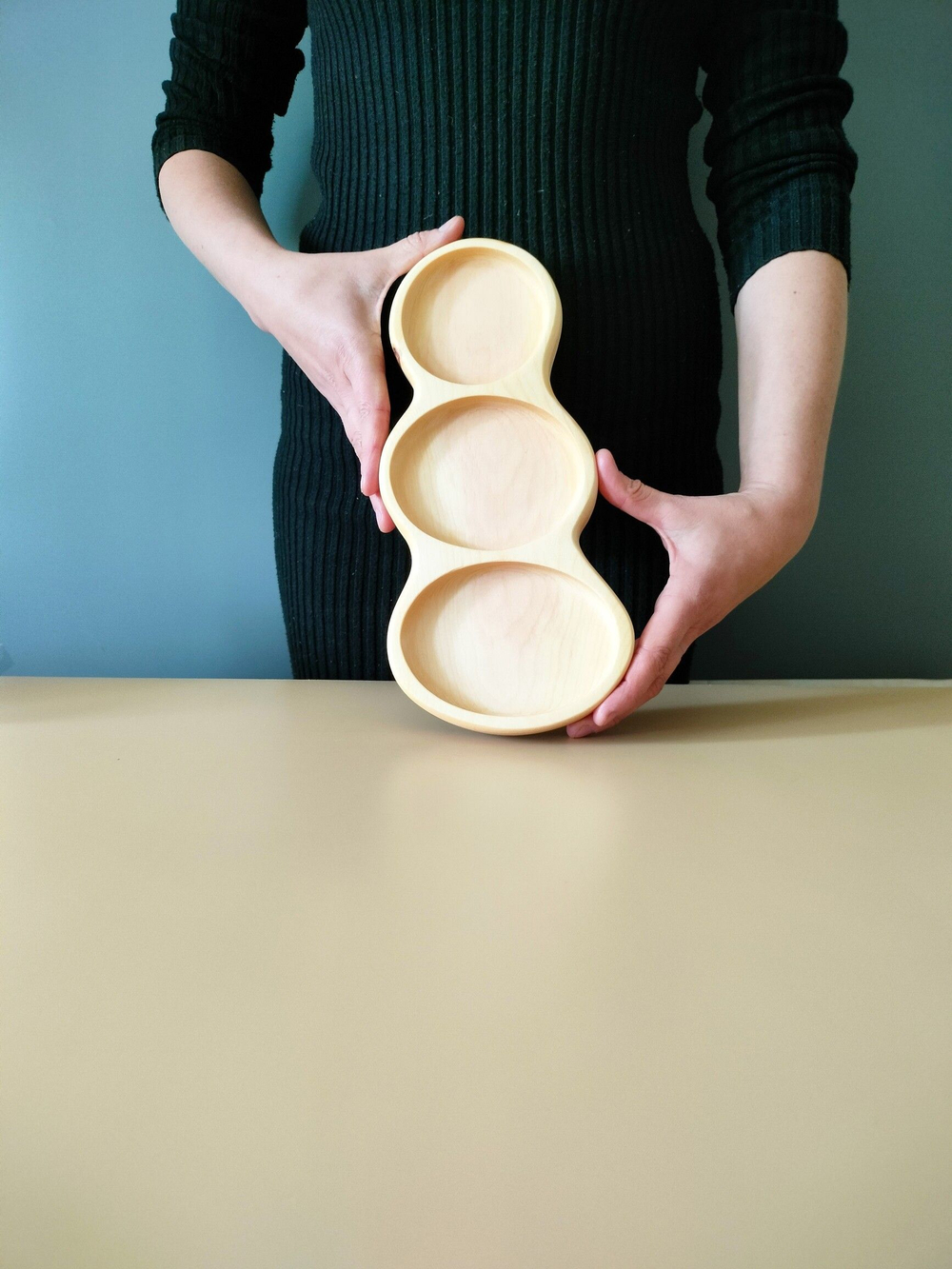 Менажница деревянная для подачи блюд и закусок "АЗИЯ"