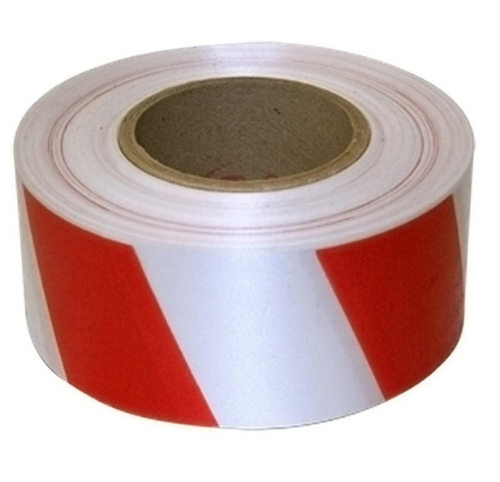 Лента для ограждений 75мм*200м (э), бело-красная, TDStels 24 шт/кор