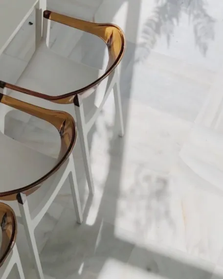 Стул Carmen белый/янтарный