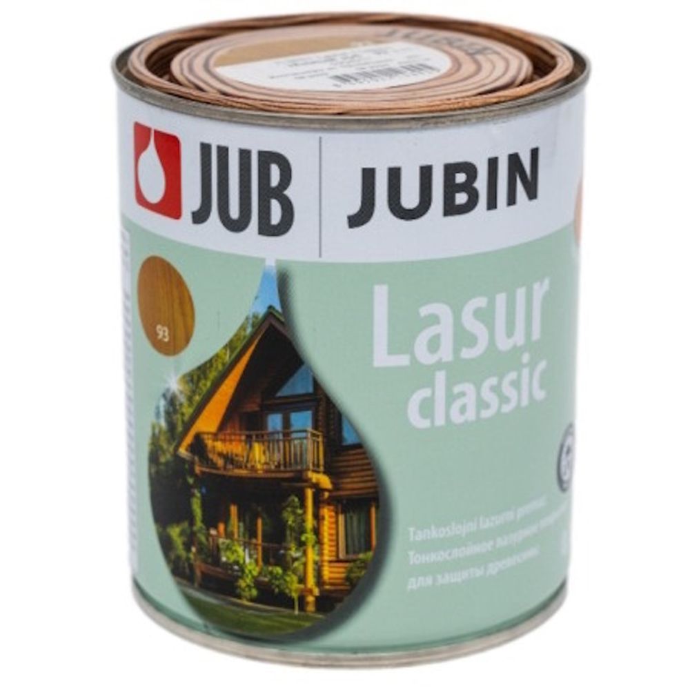 Пропитка д/древесины JUBIN LASUR Classic №12  бесцветная  10л