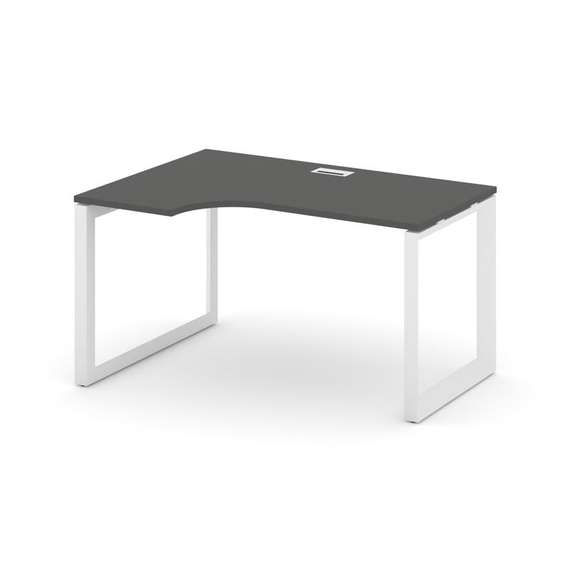 Style Project Стол рабочий эргономичный SN-59O.SPA-022(L) Антрацит/Металл Белый/Белый Заглушка 1580*