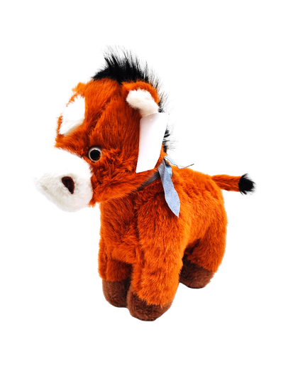 Мягкая игрушка Ослик рыжий 35х30см