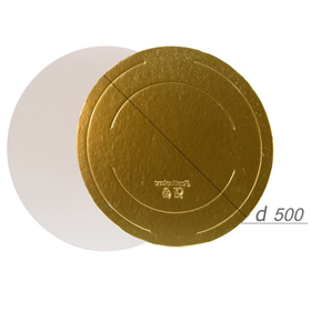 Подложка усиленная двусторонняя золото/жемчуг 3,2 мм. Диаметр 50