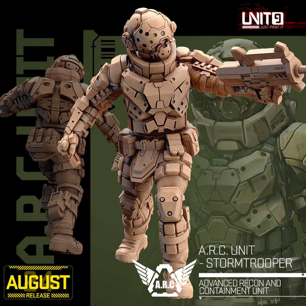 Подразделение штурмовиков АРС Cyberpunk - A.R.C. Unit - Stormtroopers 32mm Миниатюры