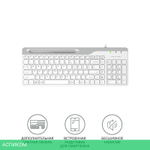 Клавиатура A4Tech Fstyler USB slim White белый/серый (FK25)
