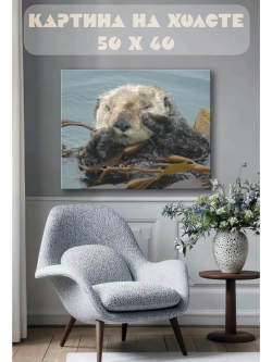 Картина на стену 40 X 50 Бобр