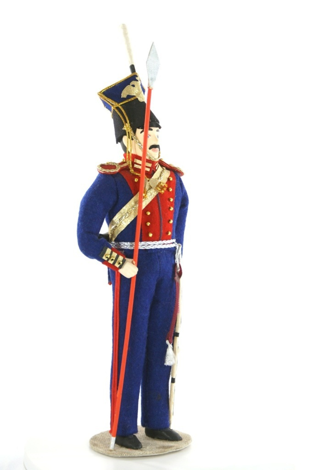 Кукла сувенирная фарфоровая. Россия. Улан. Военный мундир.19 в.