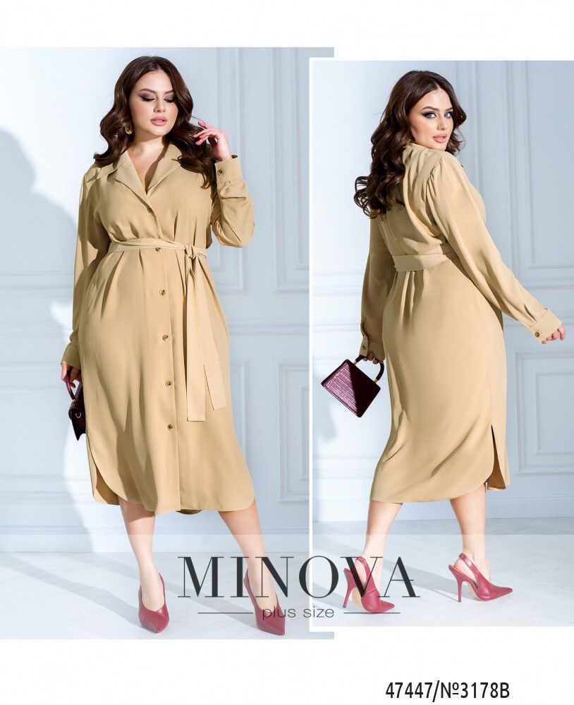 Платье 3178В-Песочный Minova