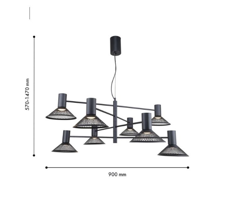 Подвесная светодиодная люстра F-Promo Metrics 4623-8P
