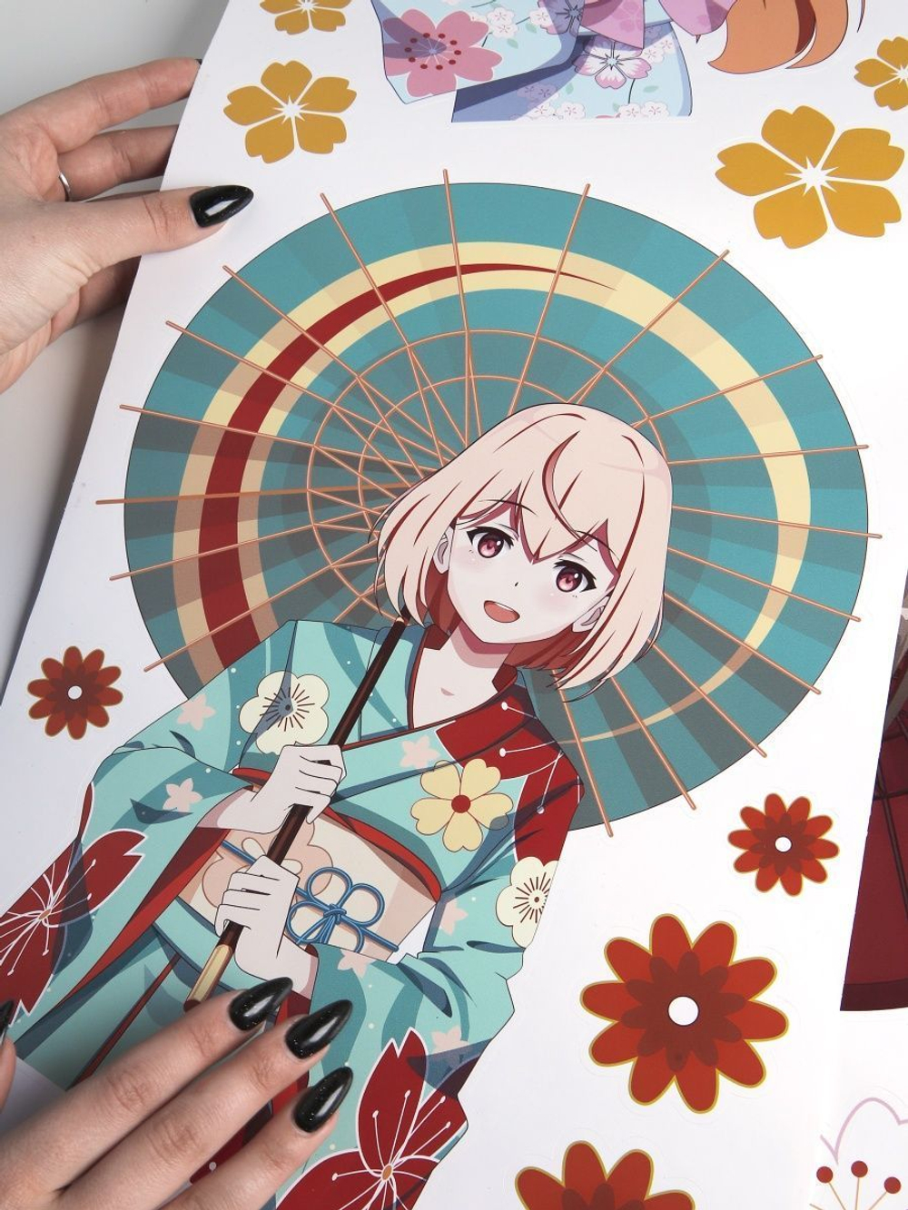 Большой набор виниловых аниме-наклеек водостойкие стикеры для стен, мебели, гаджетов и авто