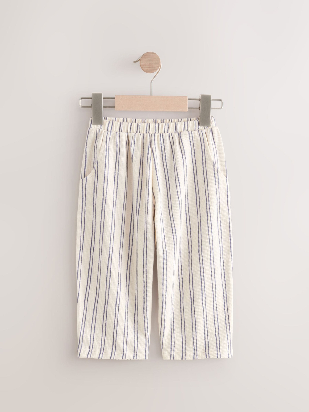 Брюки широкие для девочки Next E51-664, Кремовый