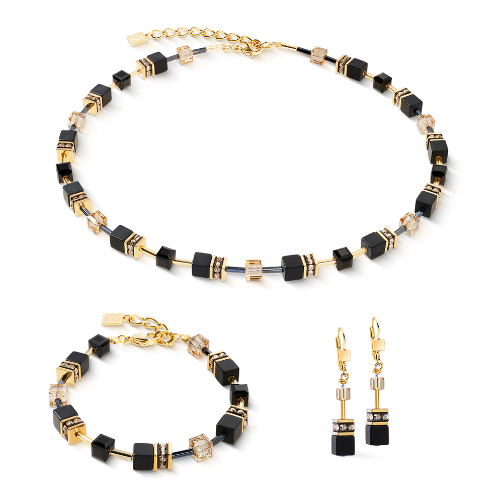 Серьги Coeur de Lion Black-Gold 4018/20-1316