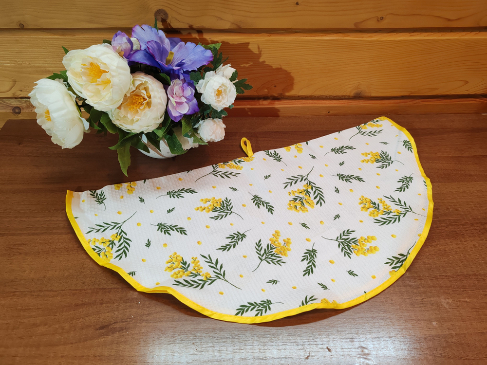 Полотенце кухонное, круглое, 2 шт, вафельное полотно