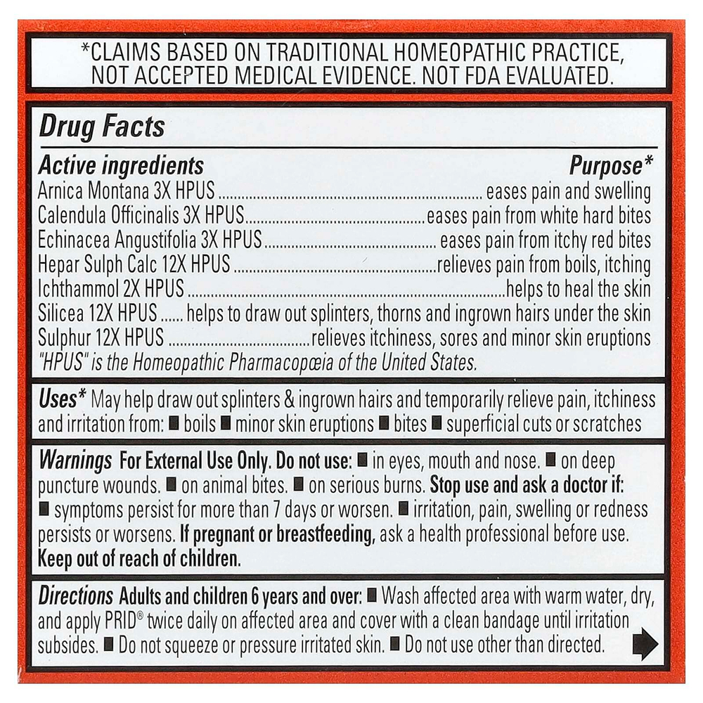 Hyland's Naturals, Prid®, мазь для облегчения боли и раздражения, 18 г (0,63 унции)