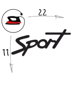 Термотрансфер "Sport", наклейка на одежду, 22х11