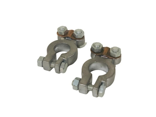 Клеммы аккумулятора /европейский стандарт/ свинцовые, прижим. планка (О2)