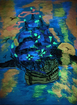 Набор светящихся в темноте акриловых красок AcidColors Luminescent для творчества 12 цветов х 20г (240г)